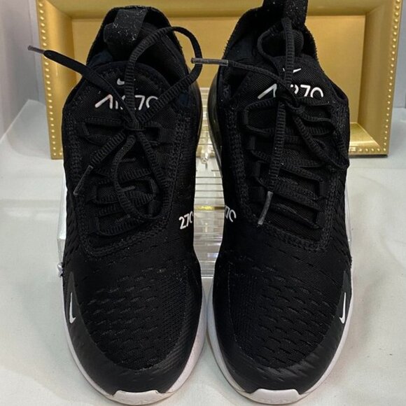Nike Air Max 270 Black White Sneakers Women’s 7.5 Lifestyle Running Shoes - Picture 8 of 15